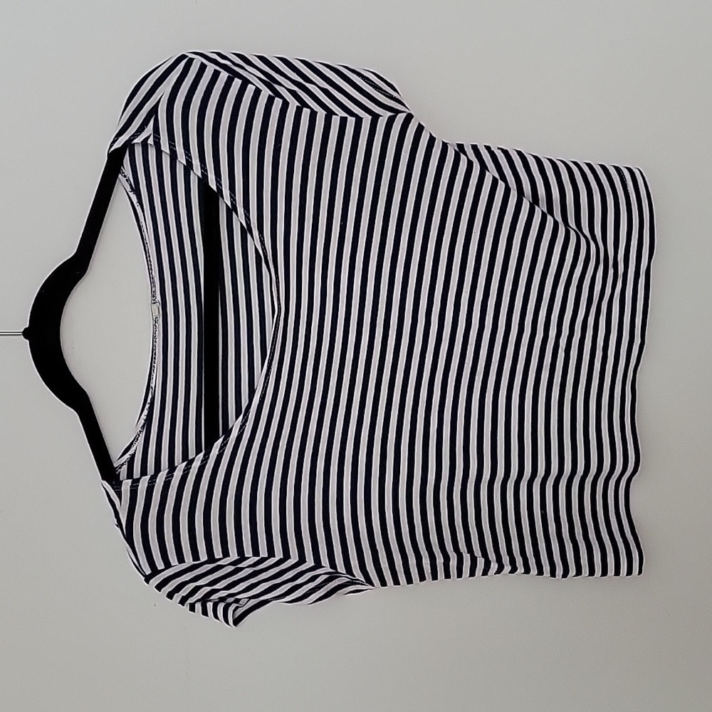 Cotton striped cropped shirt